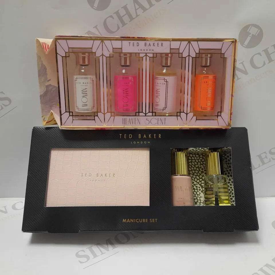 LOT OF 2 TED BAKER PRODUCTS TO INCLUDE HEAVEN SCENT SET & MANICURE SET