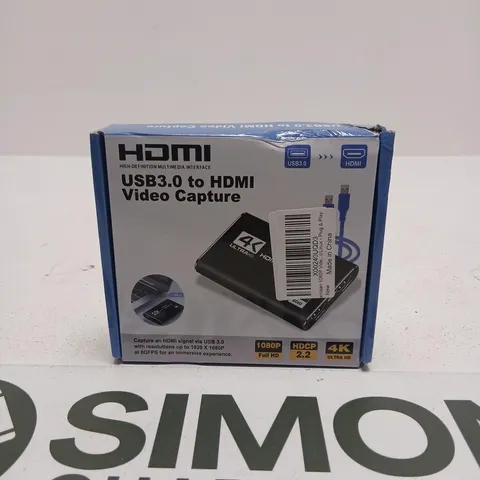 HDMI USB 3.0 TO HDMI VIDEO CAPTURE DEVICE (4K/1080P)