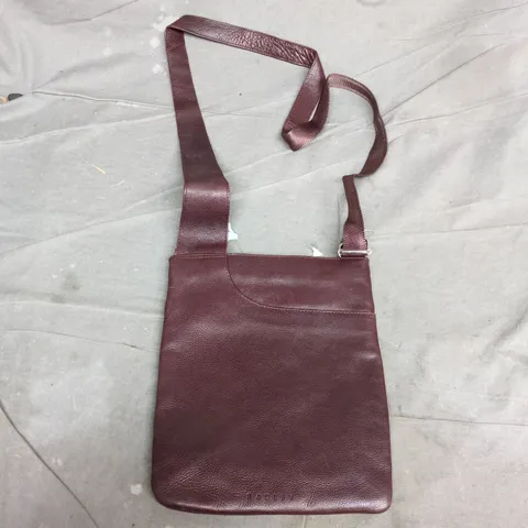 RADLEY LONDON BURGUNDY LEATHER CROSSBODY BAG