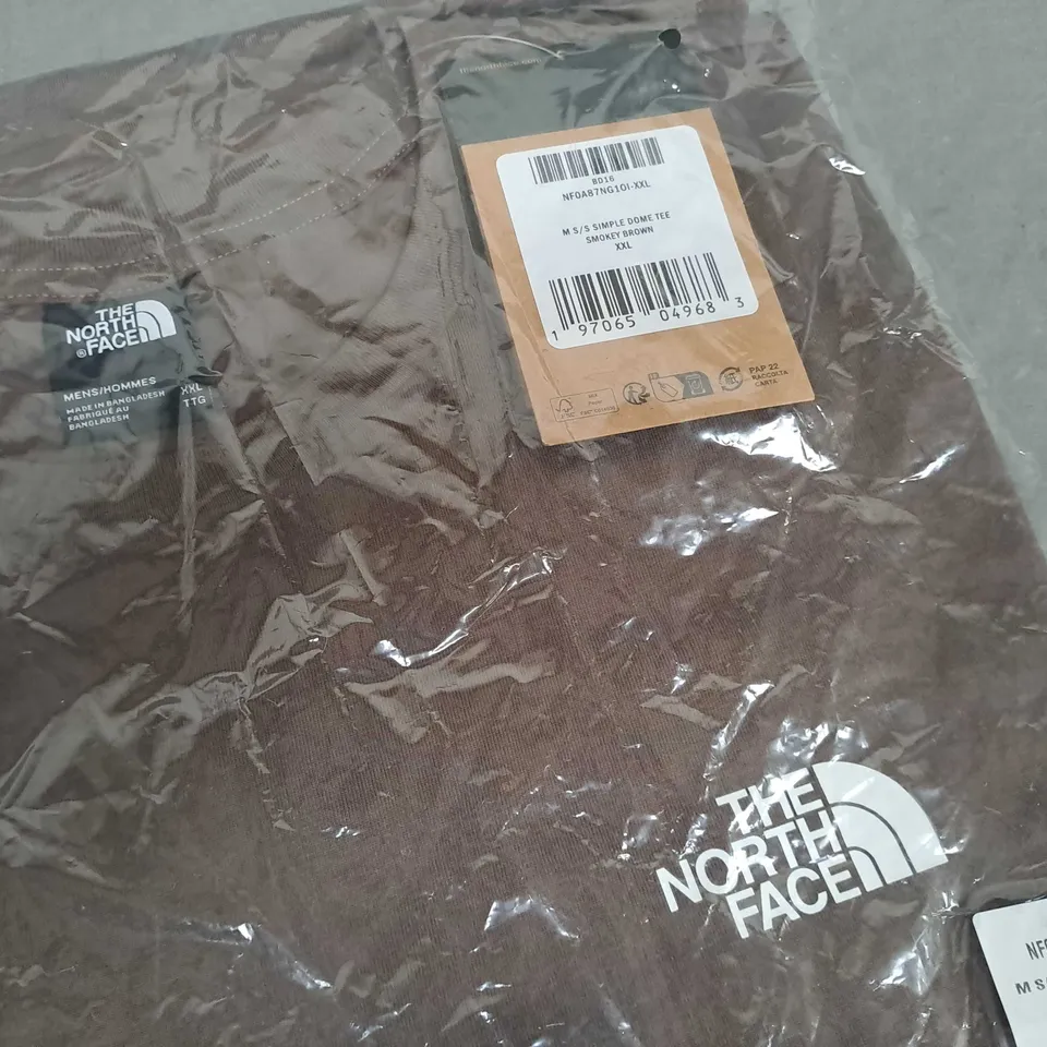 BAGGED THE NORTH FACE SIMPLE DOME TEE IN SMOEY BROWN - XXL