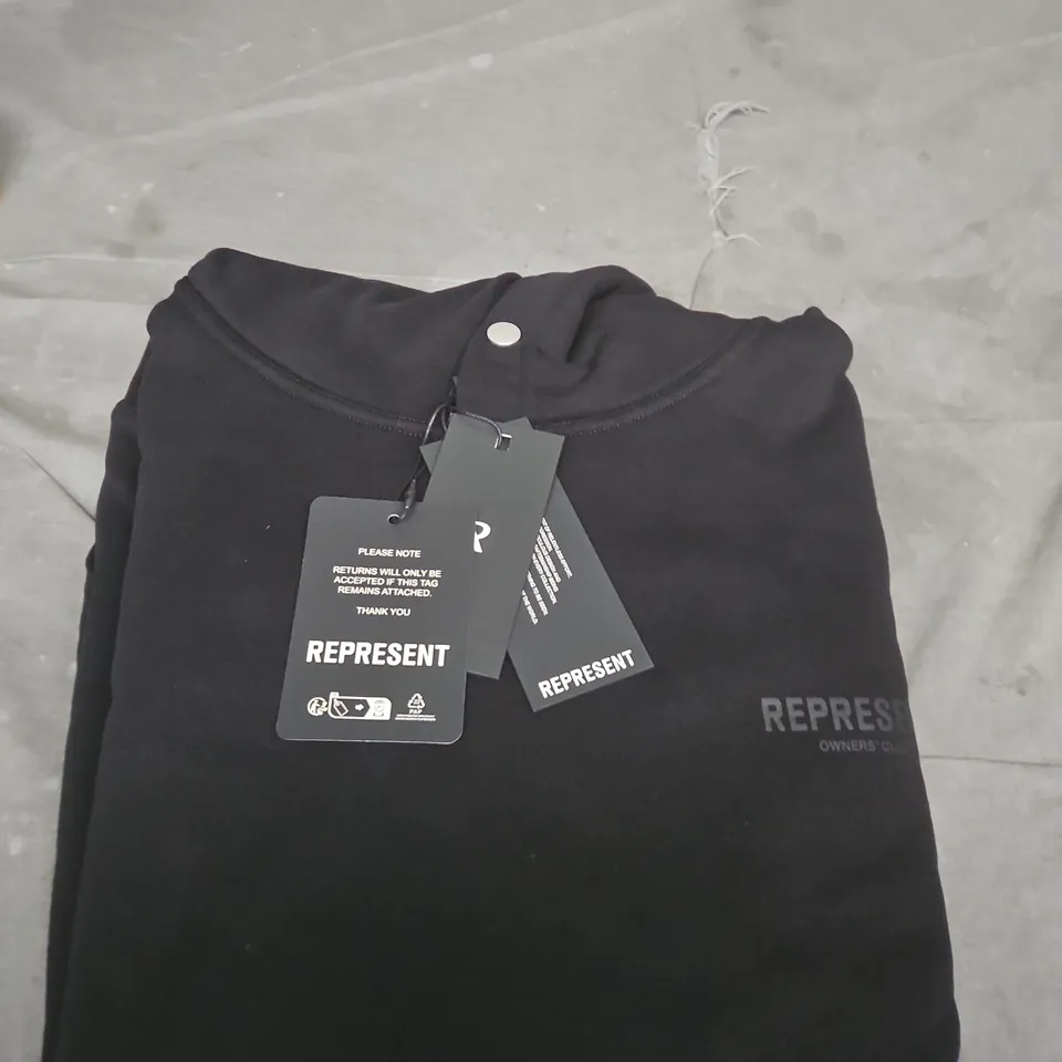 REPRESENT BLACK HOODIE – BRAND TAG ATTACHED SIZE L