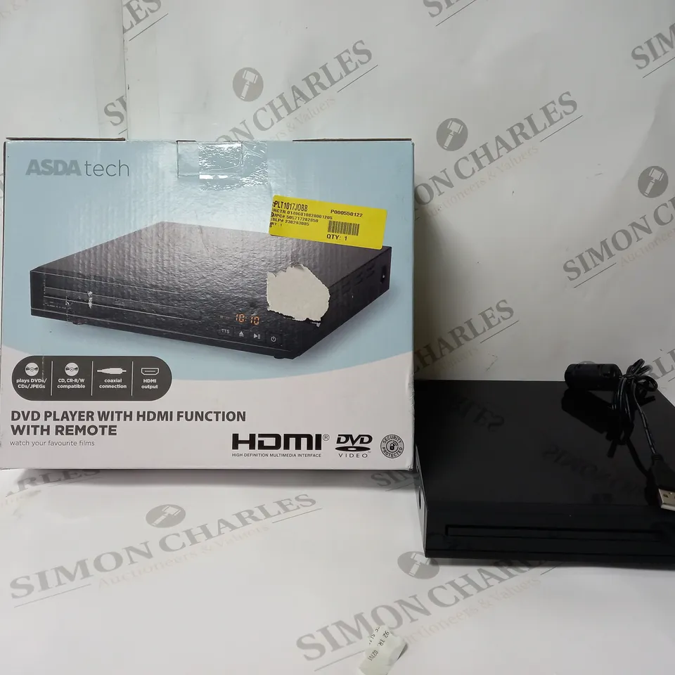 BOXED HDMI DVD PLAYER WITH REMOTE IN BLACK