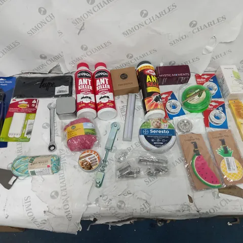 LOT OF APPROXIMATELY 12 ASSORTED HOUSEHOLD ITEMS TO INCLUDE ANT KILLER POWDER, HYPE PENCIL CASE, AND OLIVE NIPPER TOOL ETC.
