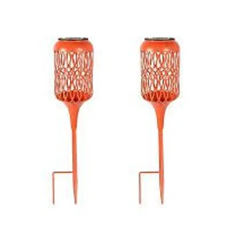 GARDEN STORIES SET OF 2 LARGE METAL SOLAR PATHWAY LIGHTS
