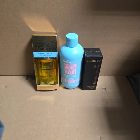 APPROXIMATELY 15 ASSORTED HEALTH & BEAUTY PRODUCTS TO INCLUDE HAIRBURST SHAMPOO, ARGAN OIL OF MOROCCO, NATUREE HAIR OIL ETC - COLLECTION ONLY