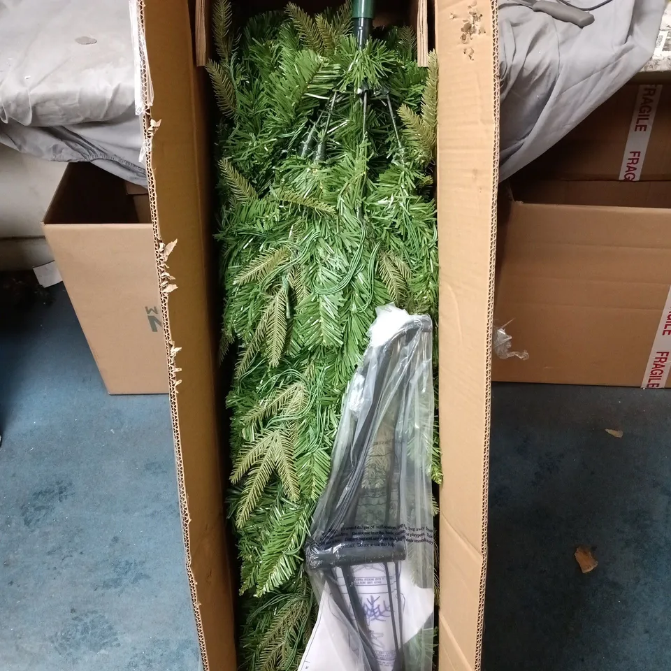 7FT (210 CM) NEWBURGH MIXED TIPS SLIM PRE-LIT CHRISTMAS TREE - COLLECTION ONLY