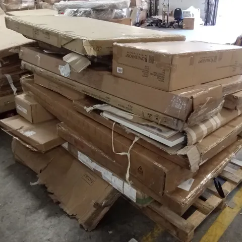 PALLET OF ASSORTED INCOMPLETE DESIGNER FURNITURE PARTS AND PIECES 