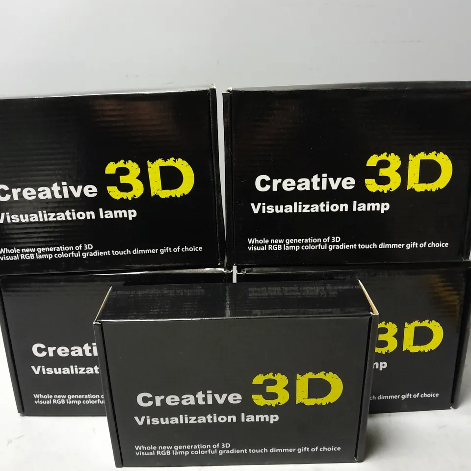 5 BOXED CREATIVE 3D VISUALIZATION LAMPS (LIVERPOOL CREST DESIGN)