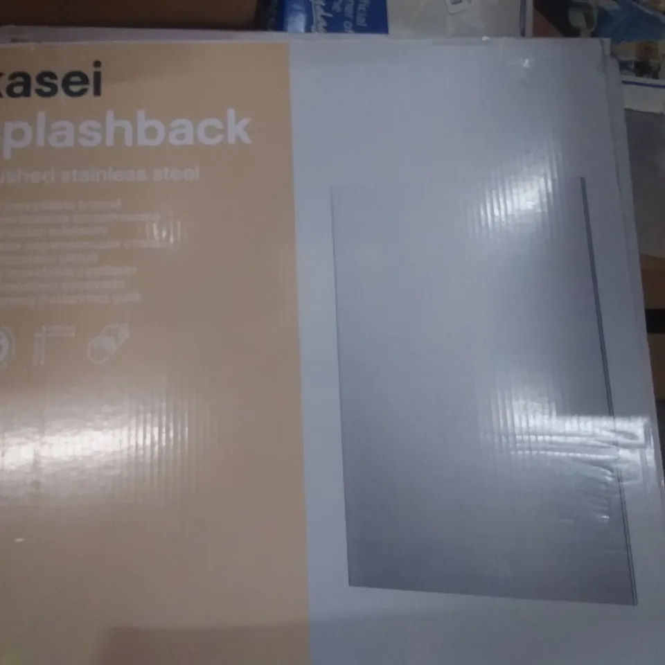 BOXED KASEI SPLASHBACK BRUSHED STAINLESS STEEL