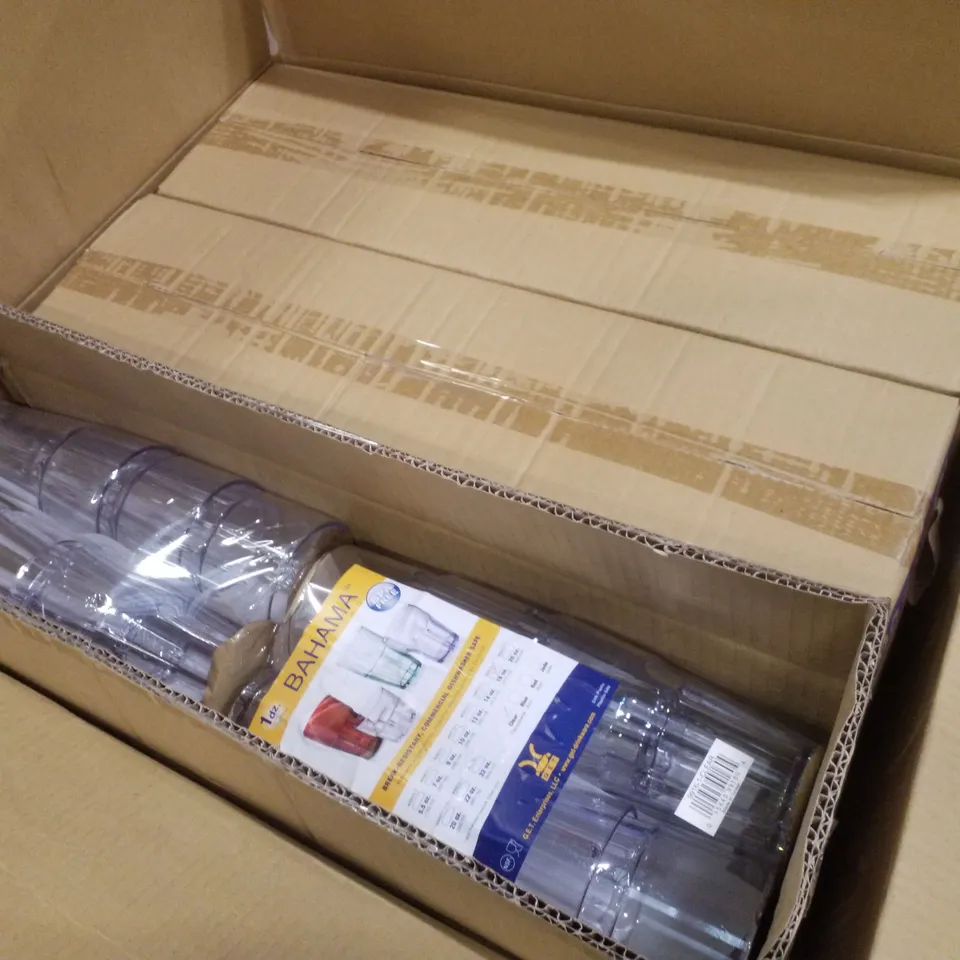 BOX CONTAINING 72 BRAND NEW BAHAMA 16OZ TUMBLERS - CLEAR 