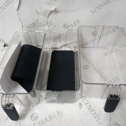 COOK'S ESSENTIALS SET OF FRIDGE ORGANISERS