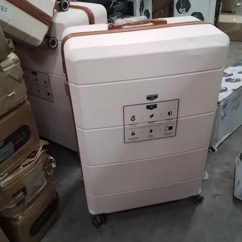 Large suitcase cream & brown