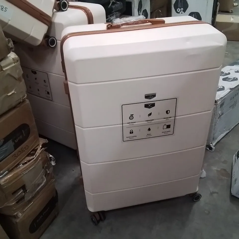Large suitcase cream & brown