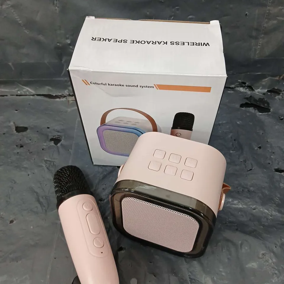 BOXED WIRELESS KARAOKE SPEAKER SET