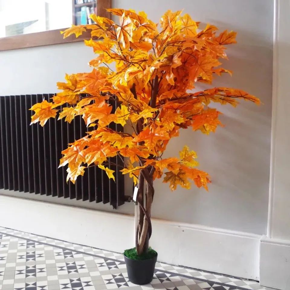 BOXED 125CM FAUX MAPLE TREE IN POT