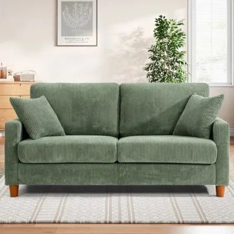 BOXED 2 SEATER SOFA CORDUROY 