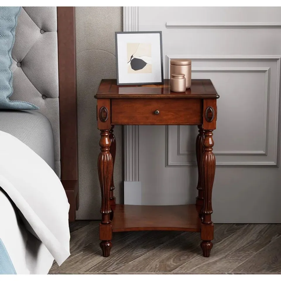 BOXED FIQUEROA SIDE TABLE WITH STORAGE (1 BOX)