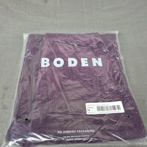 BAGGED BODEN 5 POCKET CORD WIDE JEANS - SIZE 10