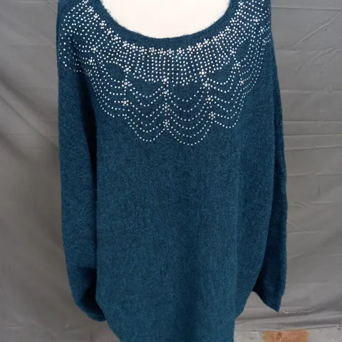 MONSOON EVIE JUMPER IN TEAL SIZE 2XL
