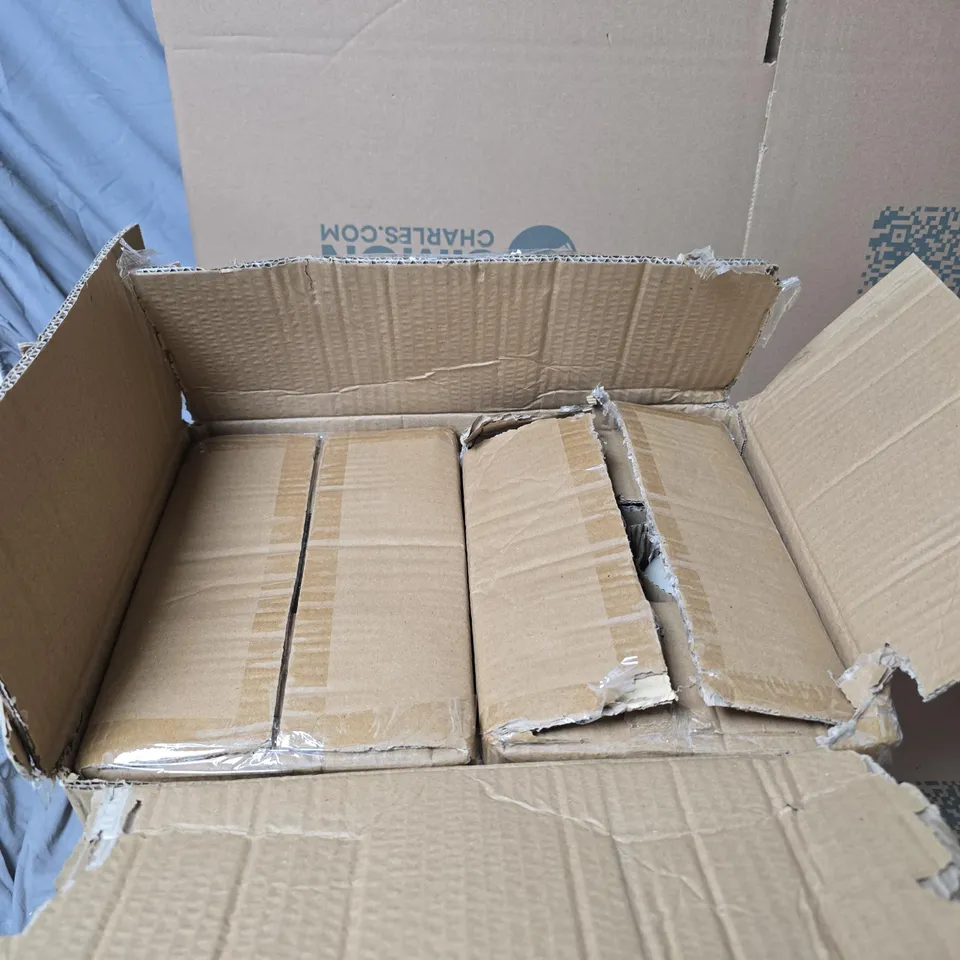 BOX OF APPROXIMATELY 36 PORCELAIN VASE - TAUPE BUTTERFLY BUD