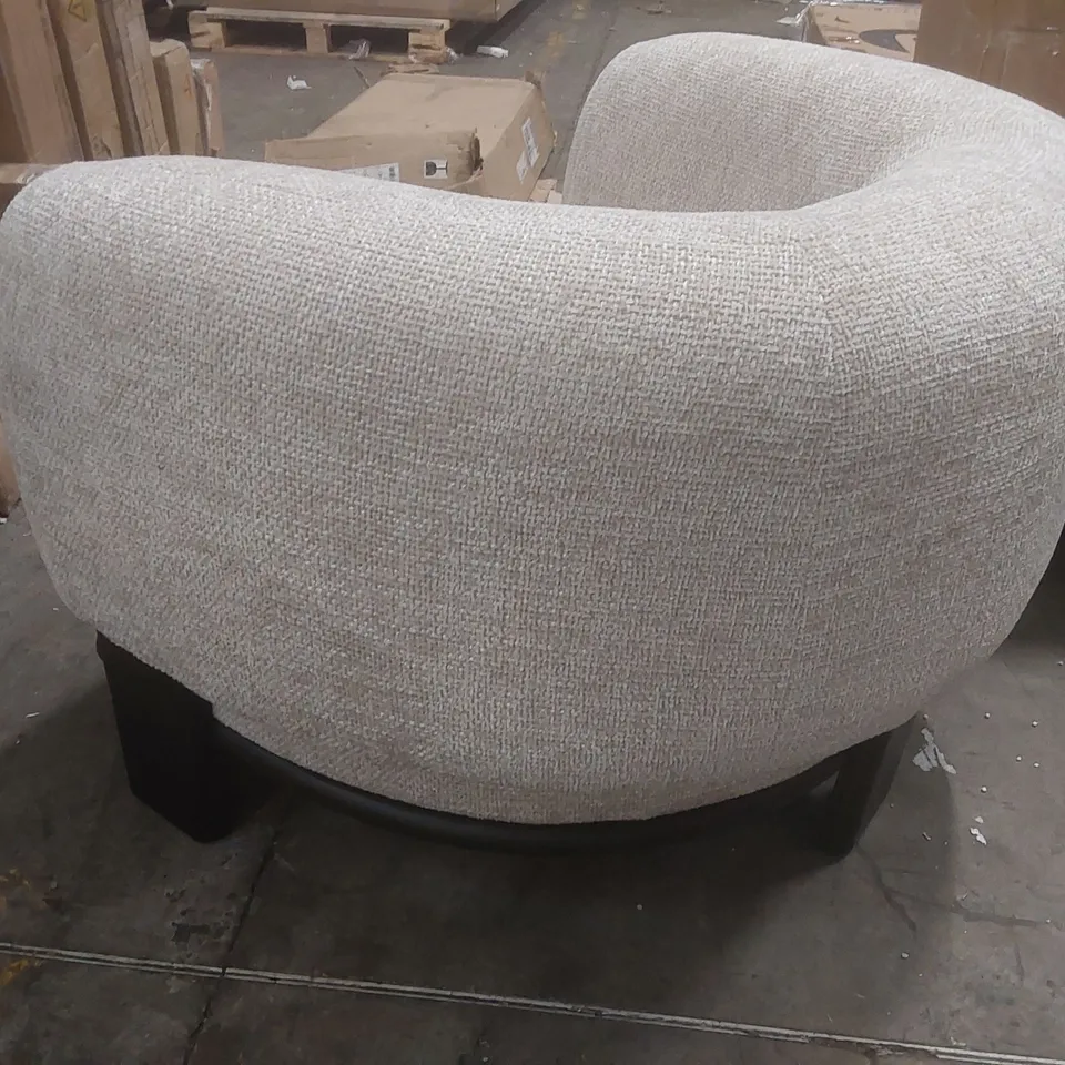DANETTI FLORENCE NATURAL FABRIC WITH DARK WOOD ARMCHAIR RRP £729