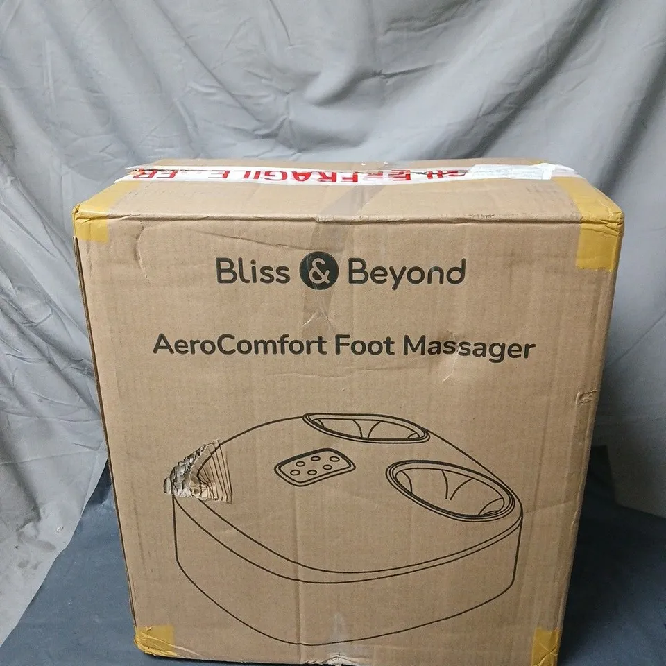 BLISS AND BEYOND AEROCOMFORT FOOT MASSAGER BOXED
