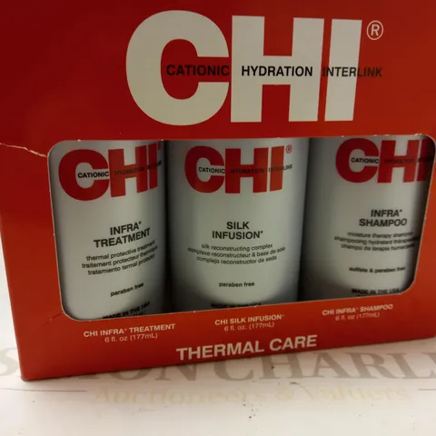 CHI INFRA TRIO THERMAL CARE (INFRA SHAMPOO, INFRA TREATMENT, SILK INFUSION), 6 FL. OZ