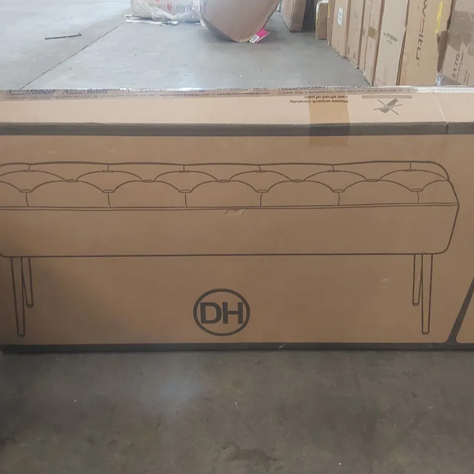BOXED DUHOME BENCH - YELLOWISH-BROWN/BLACK