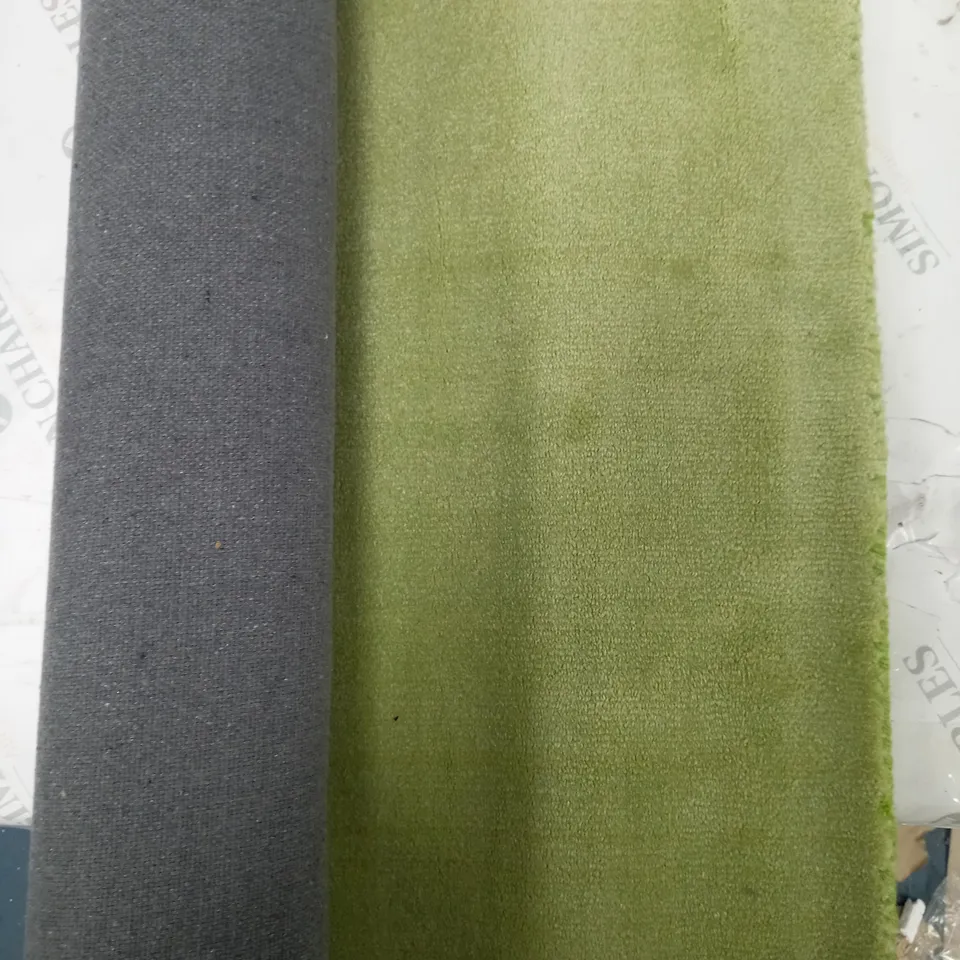 THEKO MELBOURNE 1000 HANDWOVEN GREEN RUG 67 X 135CM 