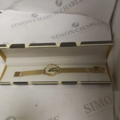 ORLA KIELY TIME GOLD COLOURED WATCH
