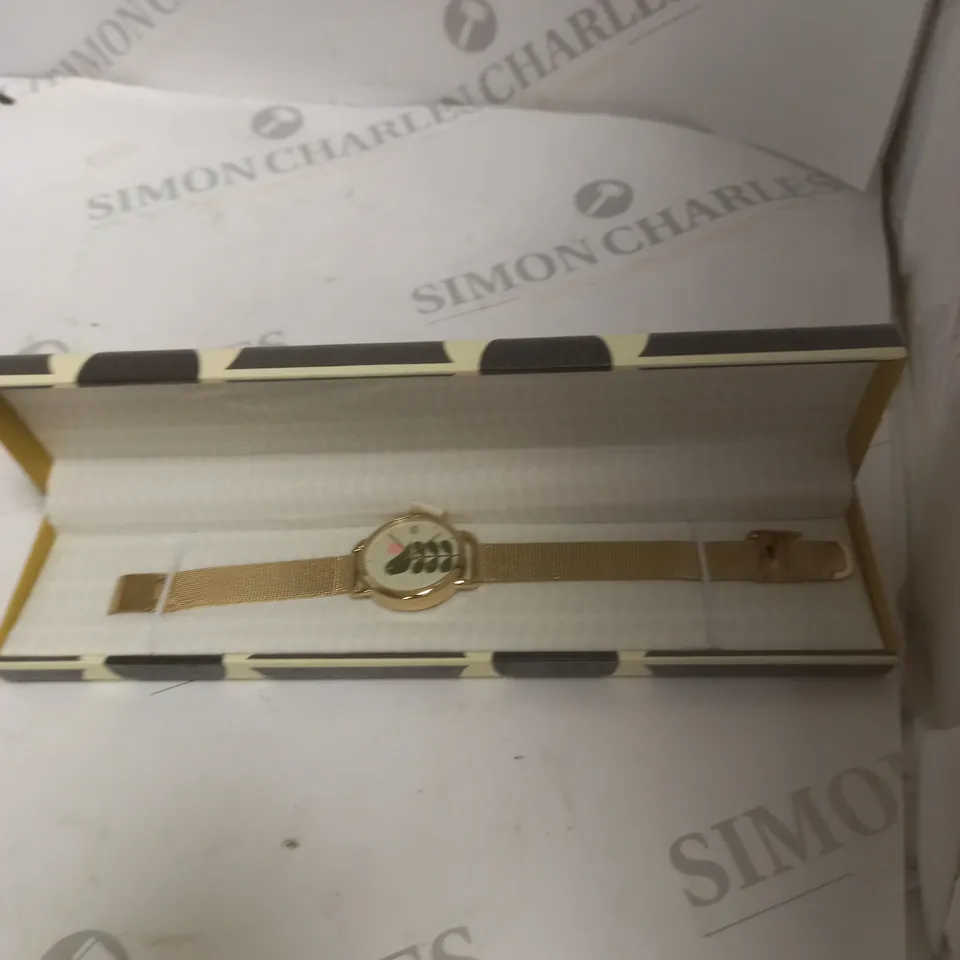 ORLA KIELY TIME GOLD COLOURED WATCH