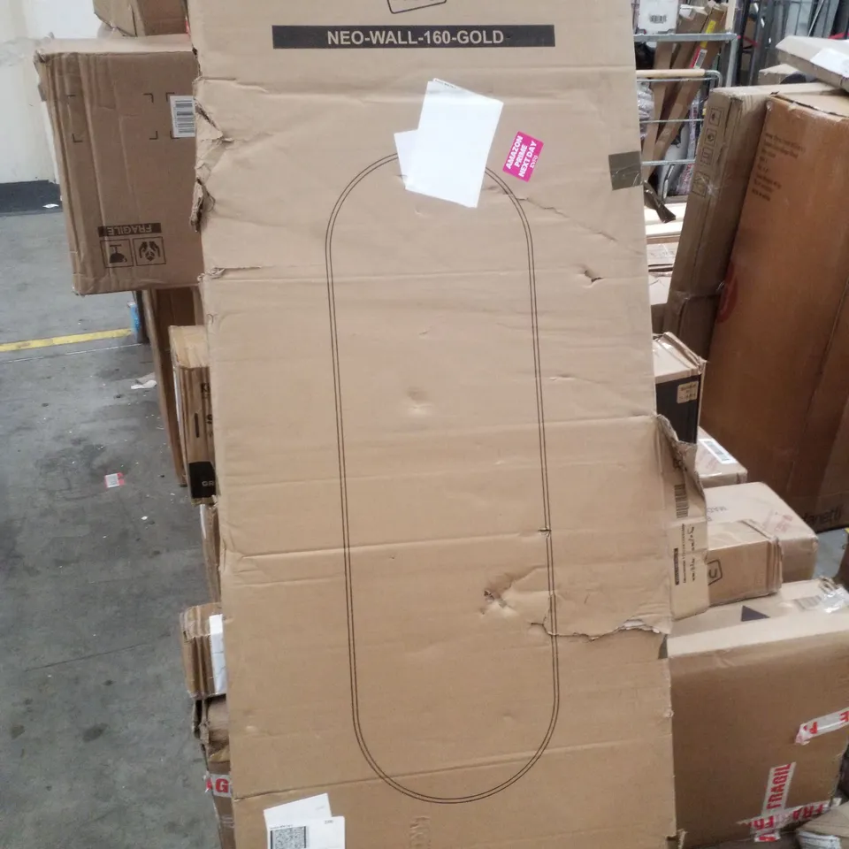 BOXED NEO GOLD WALL MIRROR METAL FRAME