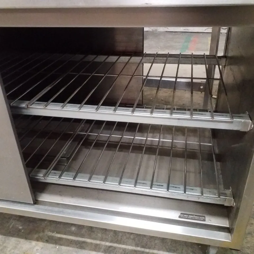 COMMERCIAL STAINLESS STEEL WARMING/HOLDING CABINET WITH SLIDING DOORS