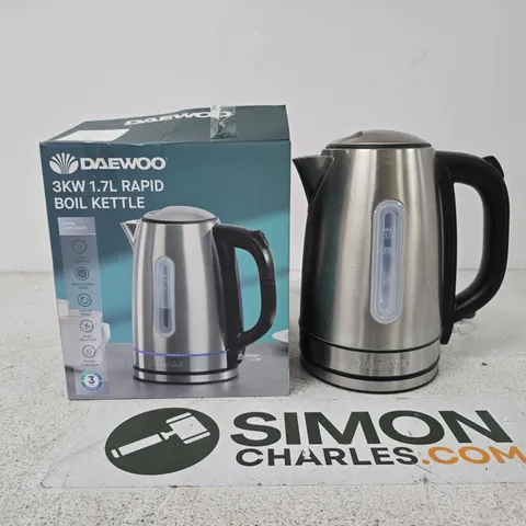BOXED DAEWOOD 3KW 1.7L RAPID BOIL KETTLE 