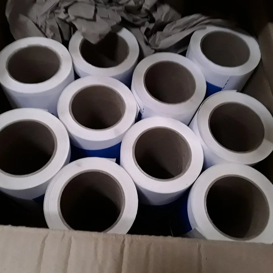 BOX OF APPROXIMATELY 10 COVID 19 SPACING STRIPS 300MM X 300MM 10 PER ROLL