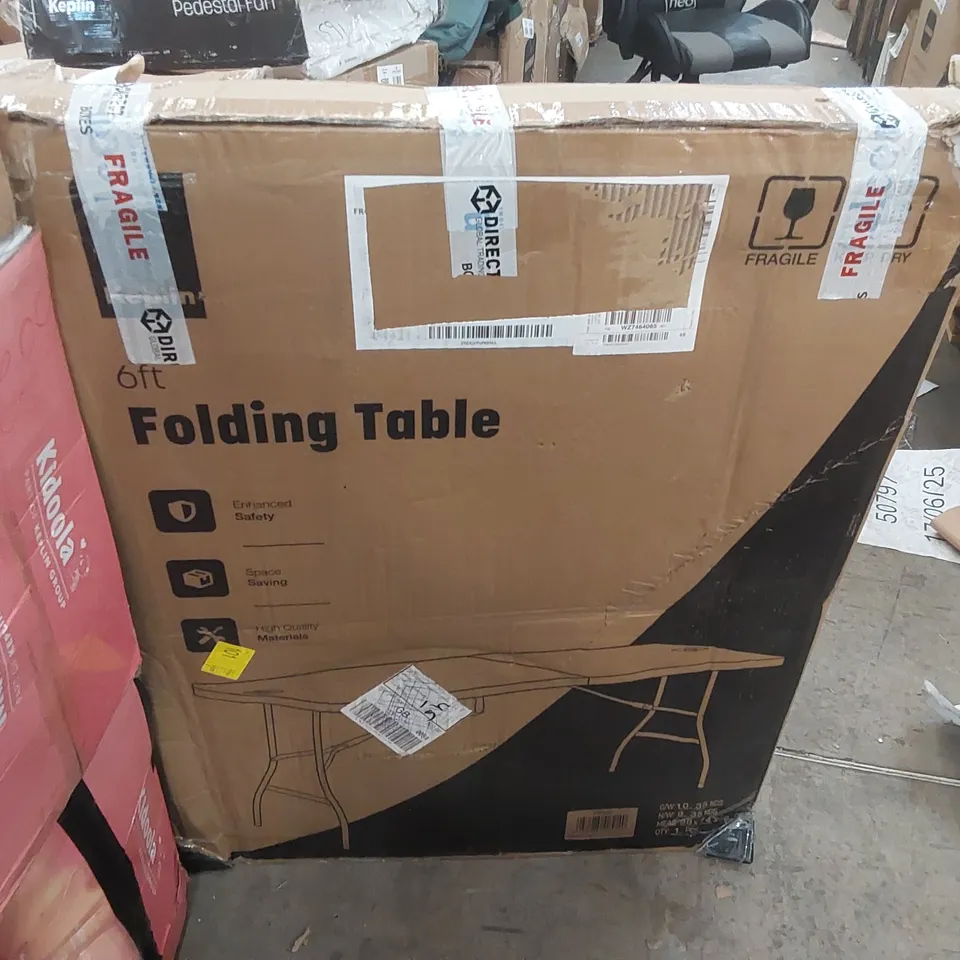 BOXED KEPLIN 6FT FOLDING TABLE