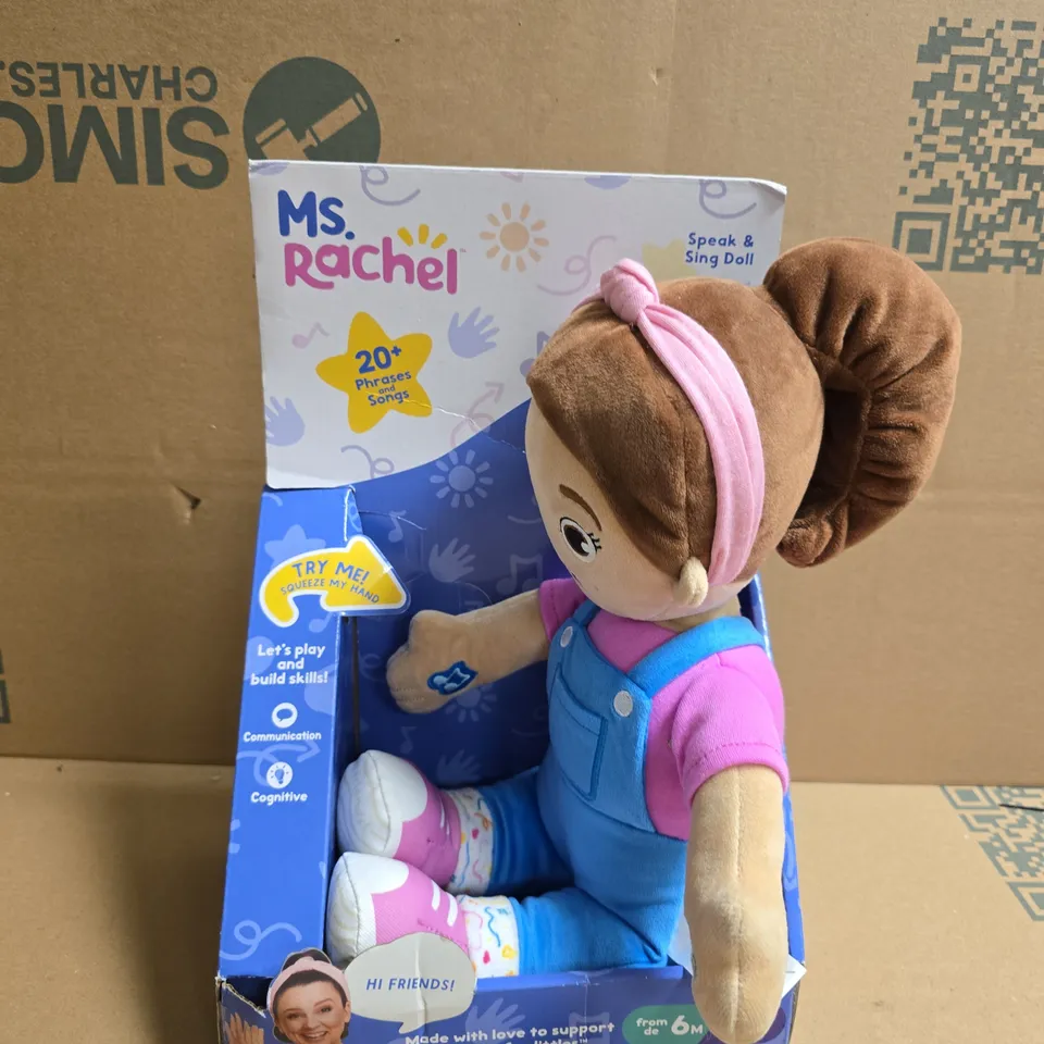 MS. RACHEL SPEAK & SING DOLL – PLUSH TOY (BOXED)