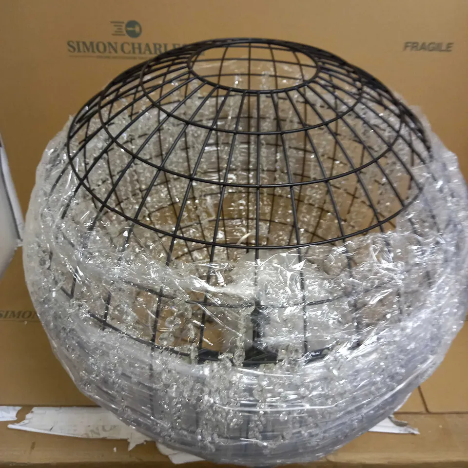 BRAND NEW DAL LIGHTING LUPITA BLACK CRYSTAL PENDANT LIGHT