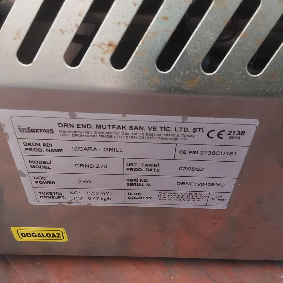 INFERNUS DRNDIZ70 GAS GRILL