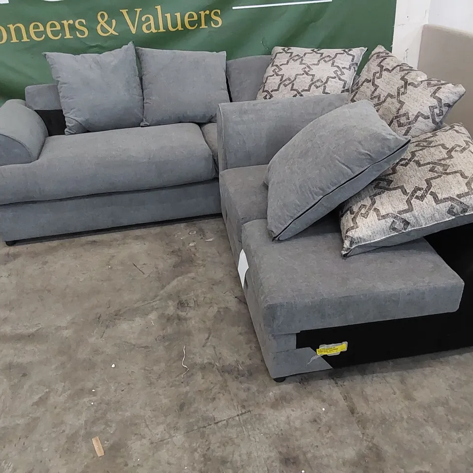 QUALITY DESIGNER ARABELLA CORNER SOFA GREY FABRIC (MISS-MATCHED PARTS)