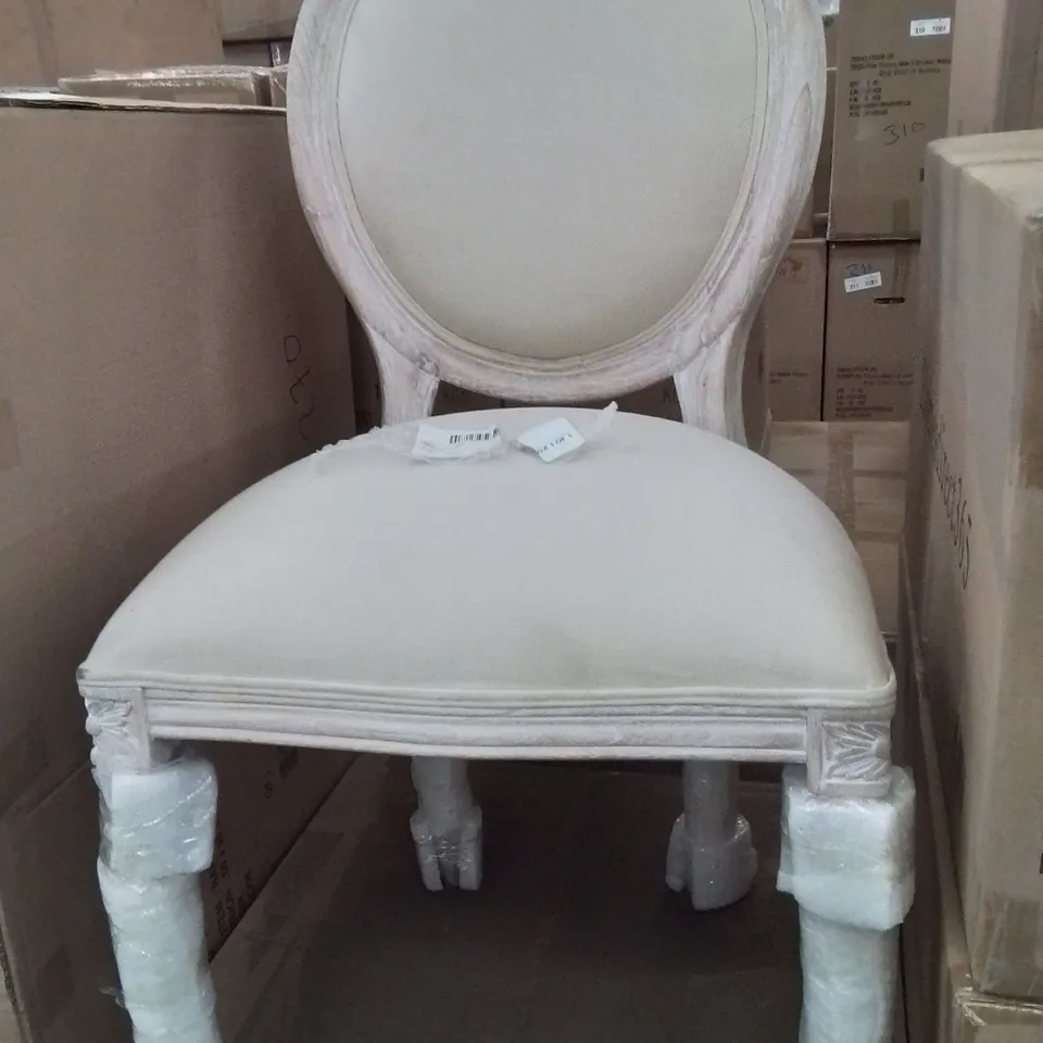  VINTAGE FRENCH STYLE SIDE CHAIR -PALE PINK-