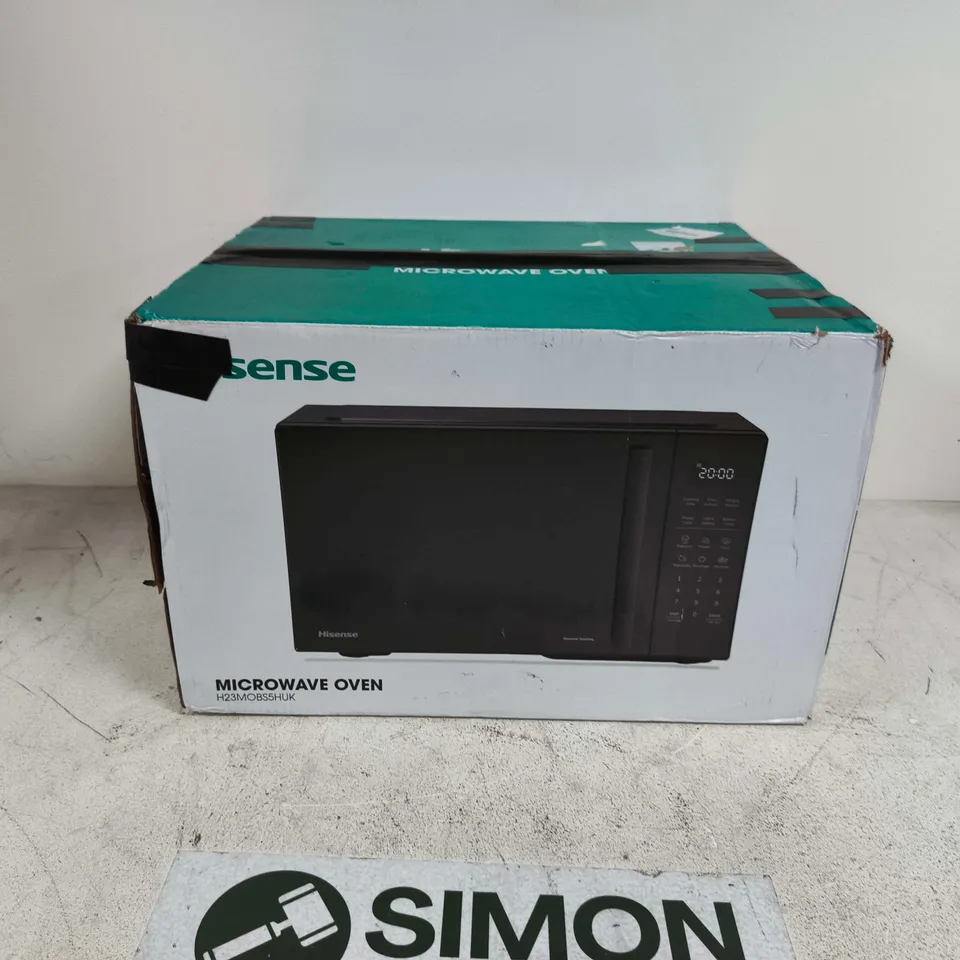 HISENSE 23 LITRE MICROWAVE, BLACK [H23MOBS5HUK] - BOXED