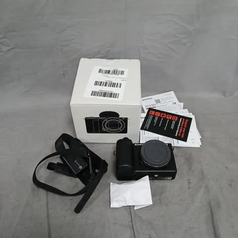SONY ALPHA ZV-E10 II , APS-C MIRRORLESS INTERCHANGEABLE-LENS VIDEO CAMERA  – BOXED WITH STRAP & MANUALS