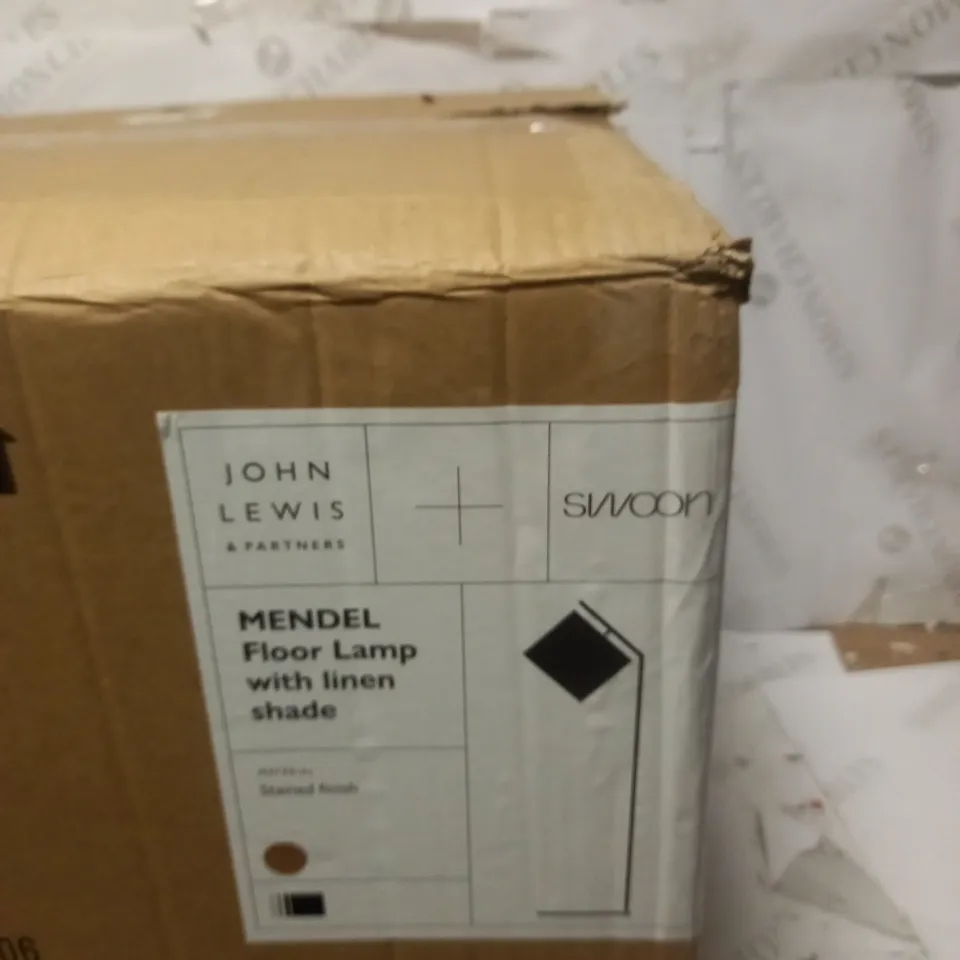 JOHN LEWIS MENDAL FLOOR LAMP WITH LINEN SHADE 