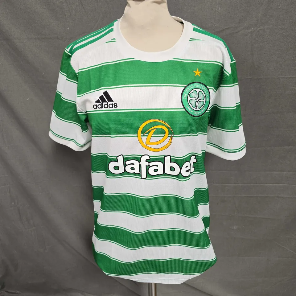 ADIDAS CELTIC FOOTBALL CLUB JERSEY IN GREEN/WHITE SIZE S