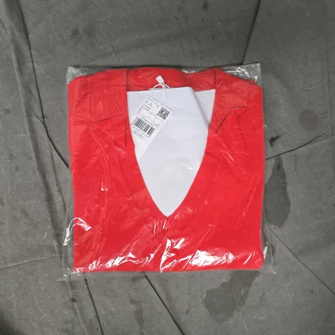 MANGO 210 WOMEN'S V-NECK TOP IN RED SIZE SMALL