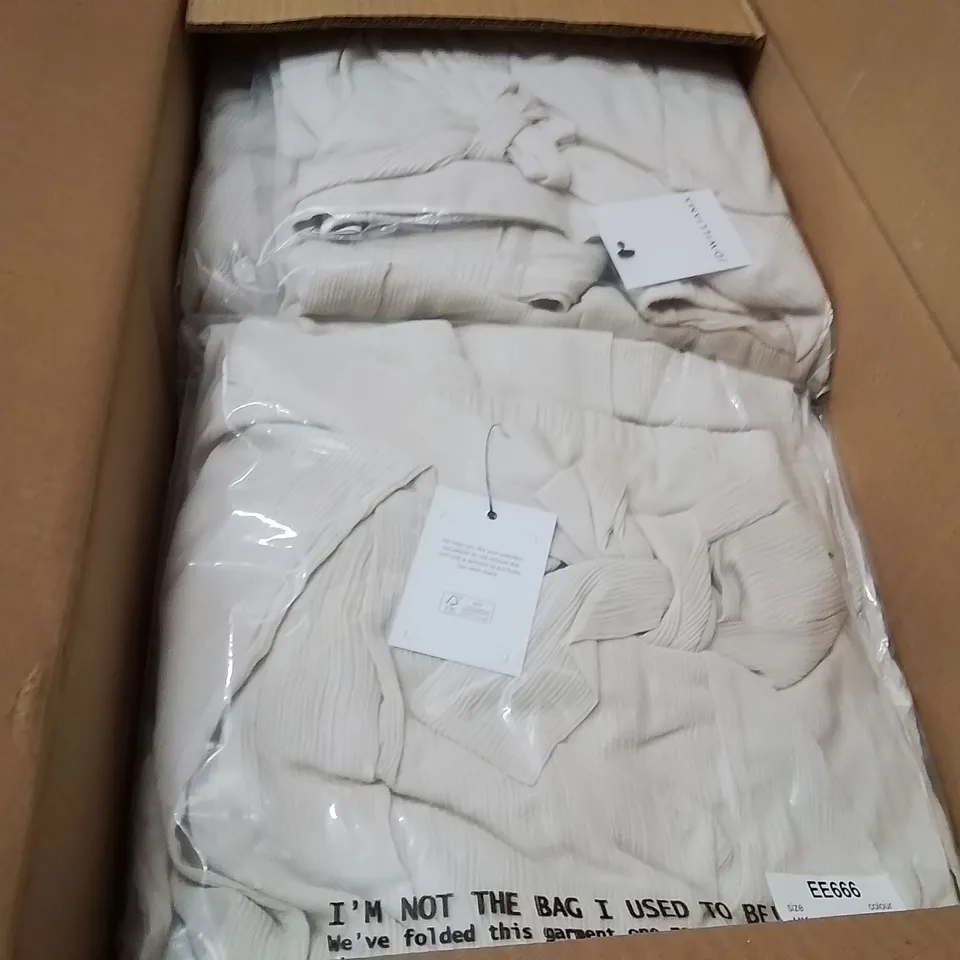 BOXED BRAND NEW APPROXIMATELY 13 JD WILLIAMS WIDE WRAP TROUSERS COOL STONE SIZE 18