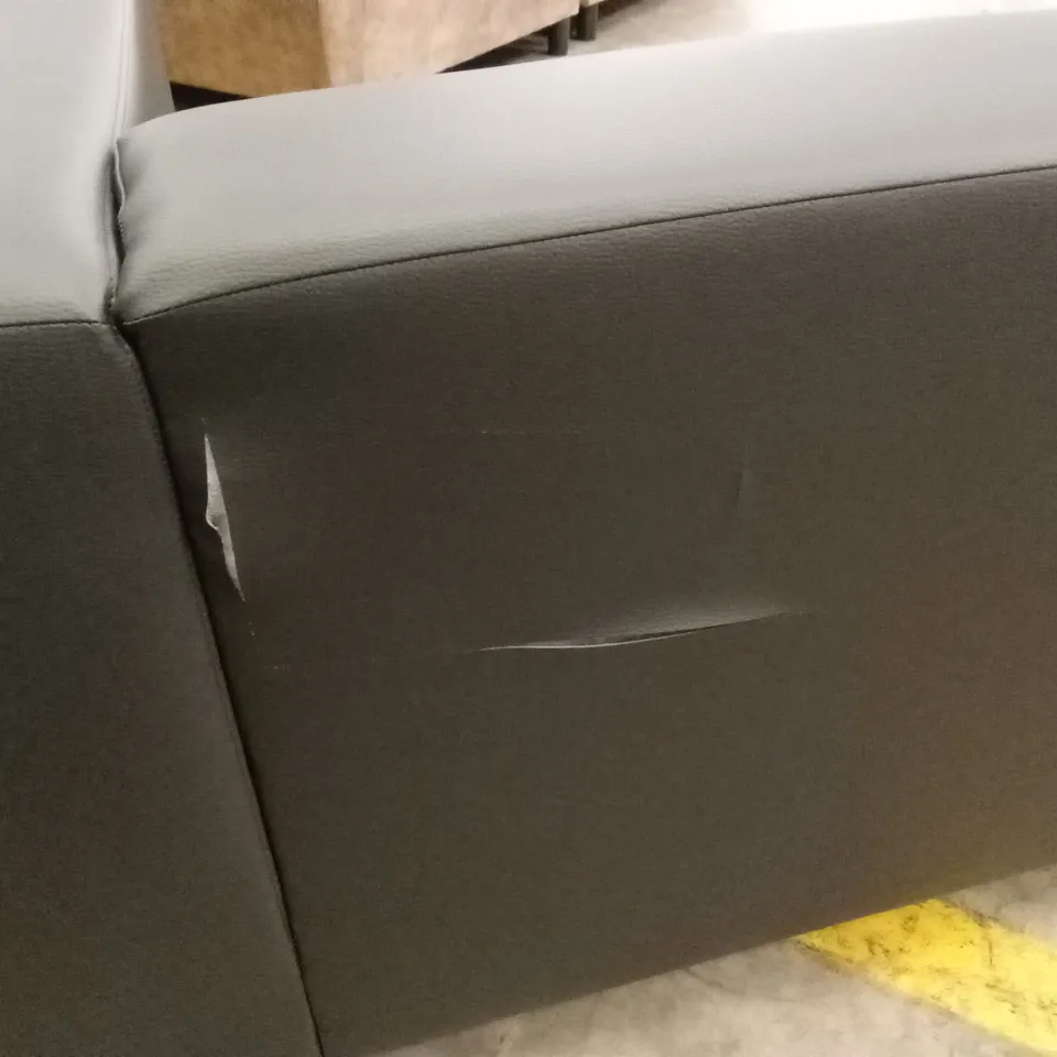 CLARKE 3 SEATER FAUX LEATHER SOFA RRP £349