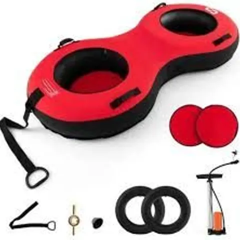 BOXED COSTWAY 2 PERSON RED INFLATABLE SNOW TUBE