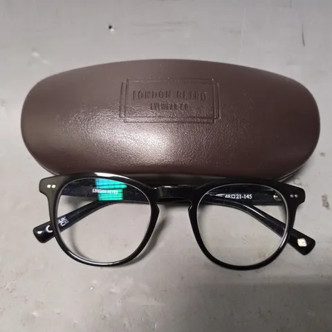 LONDON RETRO CLASSIC BLACK EYEWEAR GLASSES